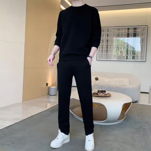 【卫衣套装】男士卫衣休闲套装春秋新款时尚百搭透气运动套装潮