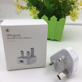 5V1A英规三脚充电头手机英式 插头单口USB充电器美规欧规2A快充头