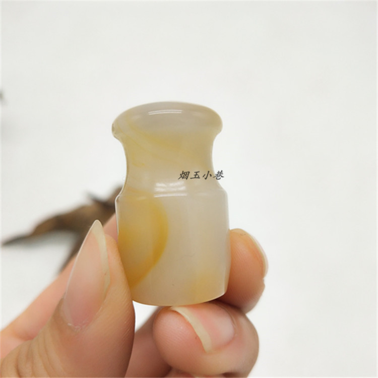 天然玛瑙烟嘴 玉石烟嘴烟袋哨 特色玉石旱烟嘴烟杆烟锅烟具配件