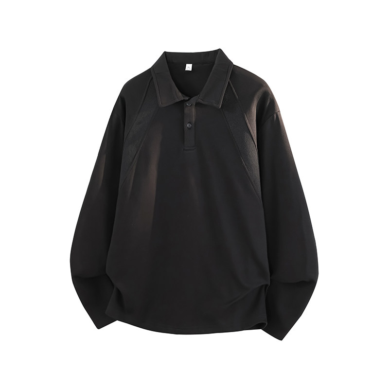 5万件曼巴棉280g2026春款衬衫翻领长袖T恤3D冷光T2599特P18，男装T恤，电商A030-1