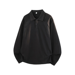 5万件曼巴棉280g2026春款衬衫翻领长袖T恤3D冷光 T2599特P18，男装T恤，电商A030-1