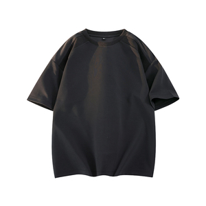 1千件曼巴棉280g2026春款圆领解构短袖t恤男潮牌美式3D T2618 P15，男装T恤，电商A030-1