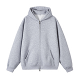 3W件华棉330g2026春款双拉链连帽开衫卫衣光板白底WY602特P35，男装卫衣，电商A030-1