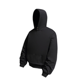 2000件美式纽扣320g重磅连帽卫衣纯色百搭卫衣3DW222P35，男装卫衣，电商A030-1