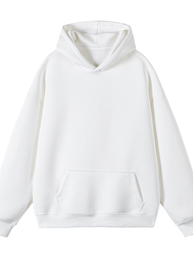 5W件华棉420g2026春款重磅套头连帽卫衣光板白底 WY801 特P35