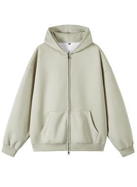 2W件华棉320g2026春款双拉链连帽开衫卫衣光板白底 WY602特P35