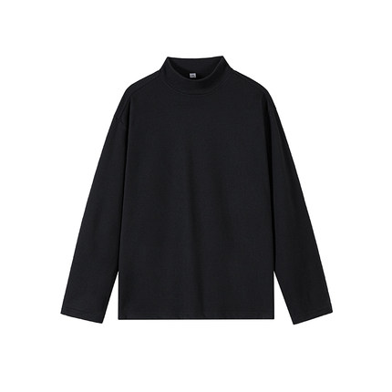 2026春款10万件280g 新款宽松长袖打底德绒长T白底 T2601 P12.5