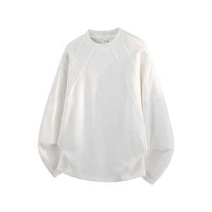 1万件曼巴棉280g2026春款美式解构拼接长袖T恤3D冷光 T2598特P15，男装T恤，电商A030-1