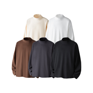 2026春款10万件280g 新款宽松长袖打底德绒长T3D T2601 P12.5，男装T恤，电商A030-1