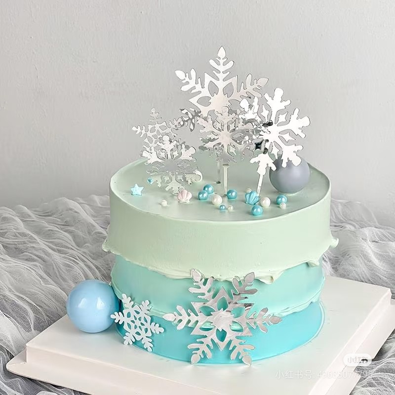 圣诞雪花蛋糕装饰亚克力雪花插件白色雪花片城堡礼花插牌生日装扮,节庆用品/礼品,蛋糕/烘焙装饰用品,淘宝优惠券,粉丝福利购,淘宝优惠卷