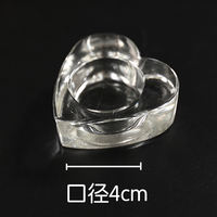 Crystal glass tray, scented candle base, candlestick, simple, transparent, round, romantic home decoration, candle plate thumbnail 5