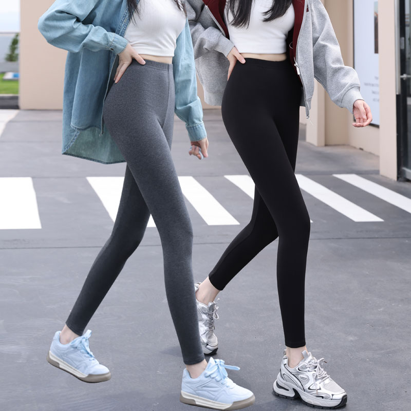 莫代尔秋裤薄款女士内穿高腰高弹外穿秋冬打底裤大码加厚保暖棉裤