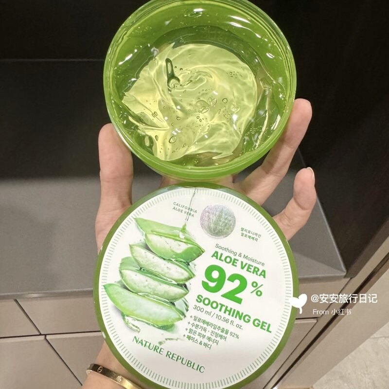 跨境进口！Nature Republic韩国自然乐园芦荟胶300ml舒缓晒后修复