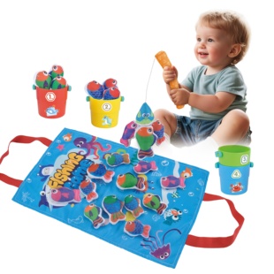 群达隆钓鱼玩具小月龄蒙氏钓钓乐学前班儿童精细动作早教益智套装