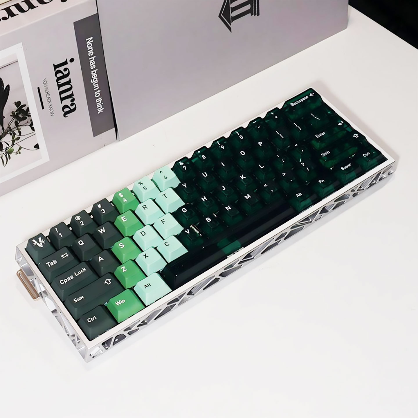 小巨兽渐变水晶键帽PBT+PC双拼