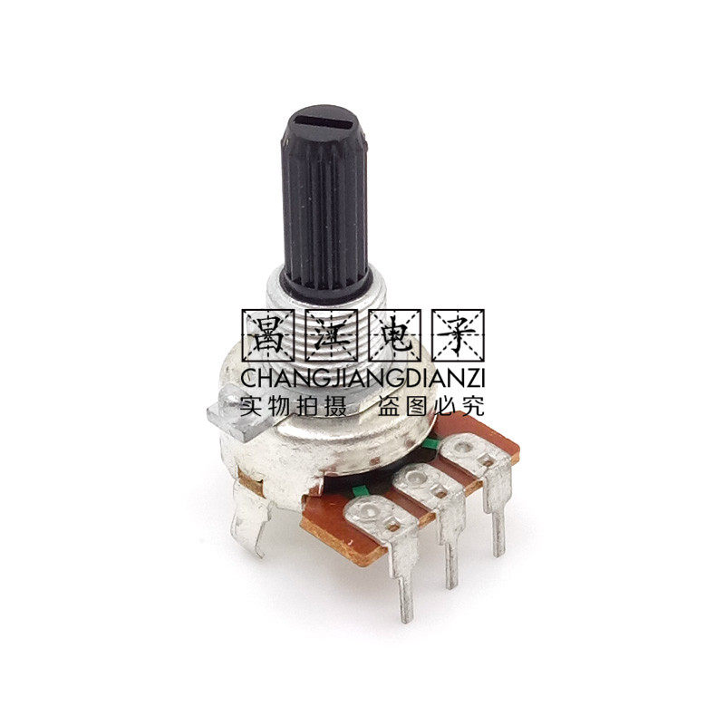 1613型B104单联B100K单声道音响音箱功放音量电位器20MM花轴3脚