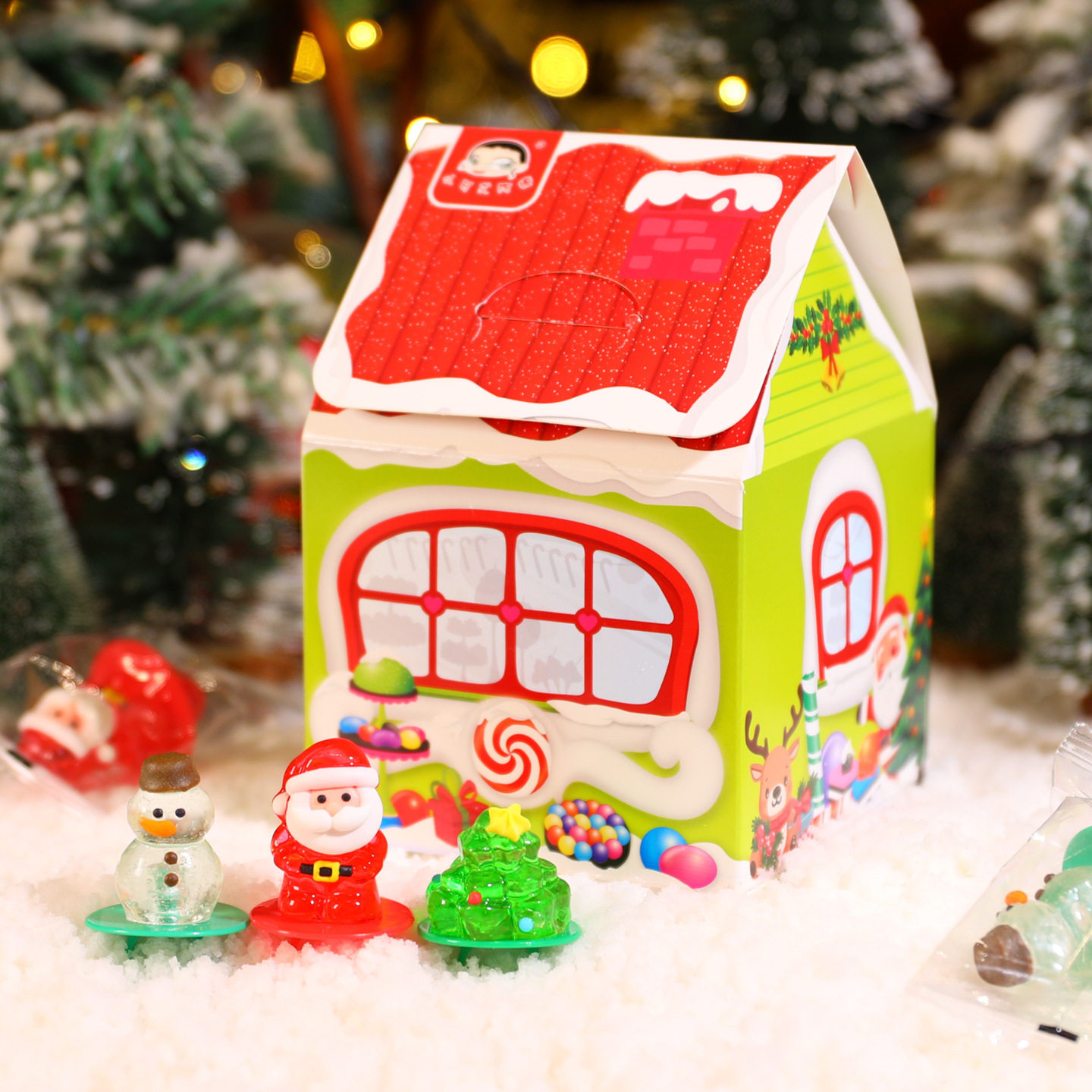 圣诞节糖果可爱3D立体圣诞老人戒指糖圣诞屋子礼盒平安夜零食礼物,玩具/童车/益智/积木/模型,其它玩具,淘宝优惠券,粉丝福利购,淘宝优惠卷