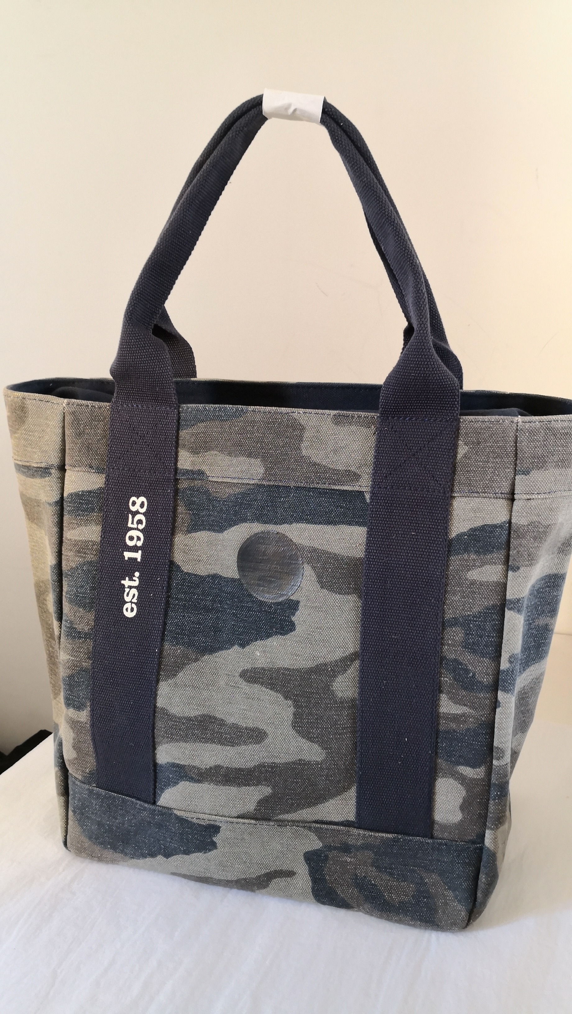 帆布单肩手提袋迷彩方形青年背包