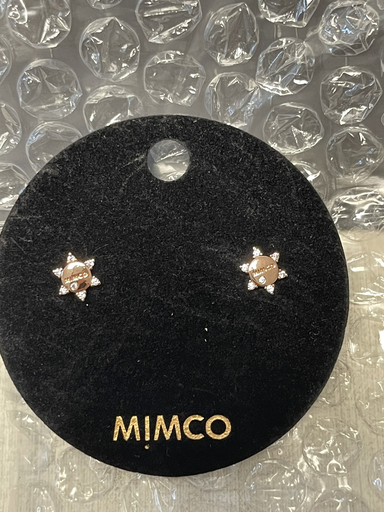 澳洲时尚轻奢耳钉玫瑰金镶钻太阳花形状耳钉