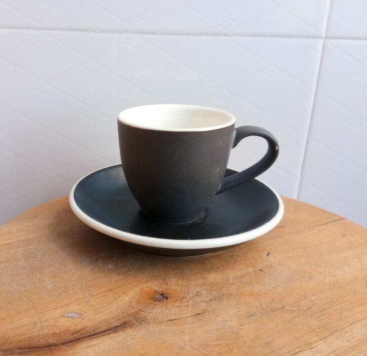 陶瓷杯黑色哑光杯套装茶杯水杯咖咖啡杯