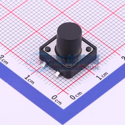 TS-1003S-BR10516 SMD-4P,12x12mm 轻触开关 单刀单掷 圆形按钮