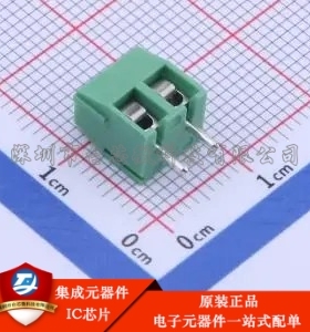1x2P 3.81mm 直插 排数:1 每排P数:2 DB301V-3.81-2P-GN-S 插件,P