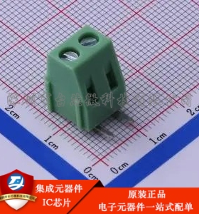 5.08mm 1x2P 排数:1 每排P数:2 弯插 KF128R-5.08-2P 弯插,P=5.08