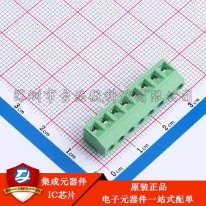 1x8P 3.81mm 直插 排数:1 每排P数:8 DB125-3.81-8P-GN-S 插件,P=