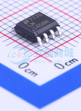 运算放大器 LM1458MX/NOPB SOIC-8 TI/德州 电子元件配单原装正品