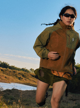 CONP 25AW 扎染山系插肩户外防泼水尼龙连帽外套