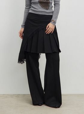 CONP 24SS Lace Pleated Skirt 叠穿可拆卸百褶蕾丝裙裤套装