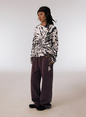 CONP 25AW 太阳螺旋扎染logo长袖T恤