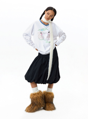 CONP 24AW “小象友好” 蓝色条纹V领收袖打底