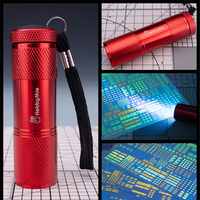 喵匠UV手电筒HOBBY MIO模型工具水贴制作荧光专用紫外线手电筒-蓝源玩模
