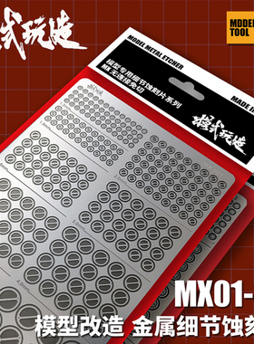 模式玩造 拼装制作圆形用金属细节蚀刻片 模型改造工具 MX001-006