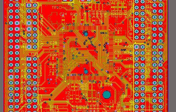 STM32F767原理图PCB图 以太网LAN8742 STLink ST890 LQFP144六层