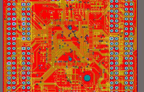 STM32F767原理图PCB图 以太网LAN8742 STLink ST890 LQFP144六层