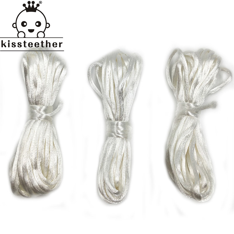 DIY BRAIDED NECKLACE BRACELET ACCESSORIES BEADING SUPPLIES 5 METERS LONG WAX THREAD BLACK AND WHITE KOREAN SILK THREAD