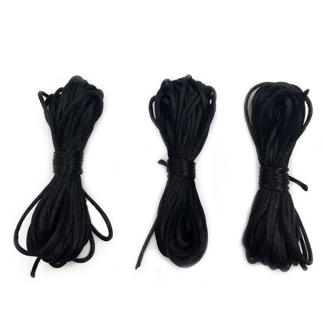 DIY BRAIDED NECKLACE BRACELET ACCESSORIES BEADING SUPPLIES 5 METERS LONG WAX THREAD BLACK AND WHITE KOREAN SILK THREAD