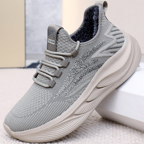 冬老北京布鞋男棉鞋加绒保暖户外运动休闲健步鞋防滑底中年爸爸鞋