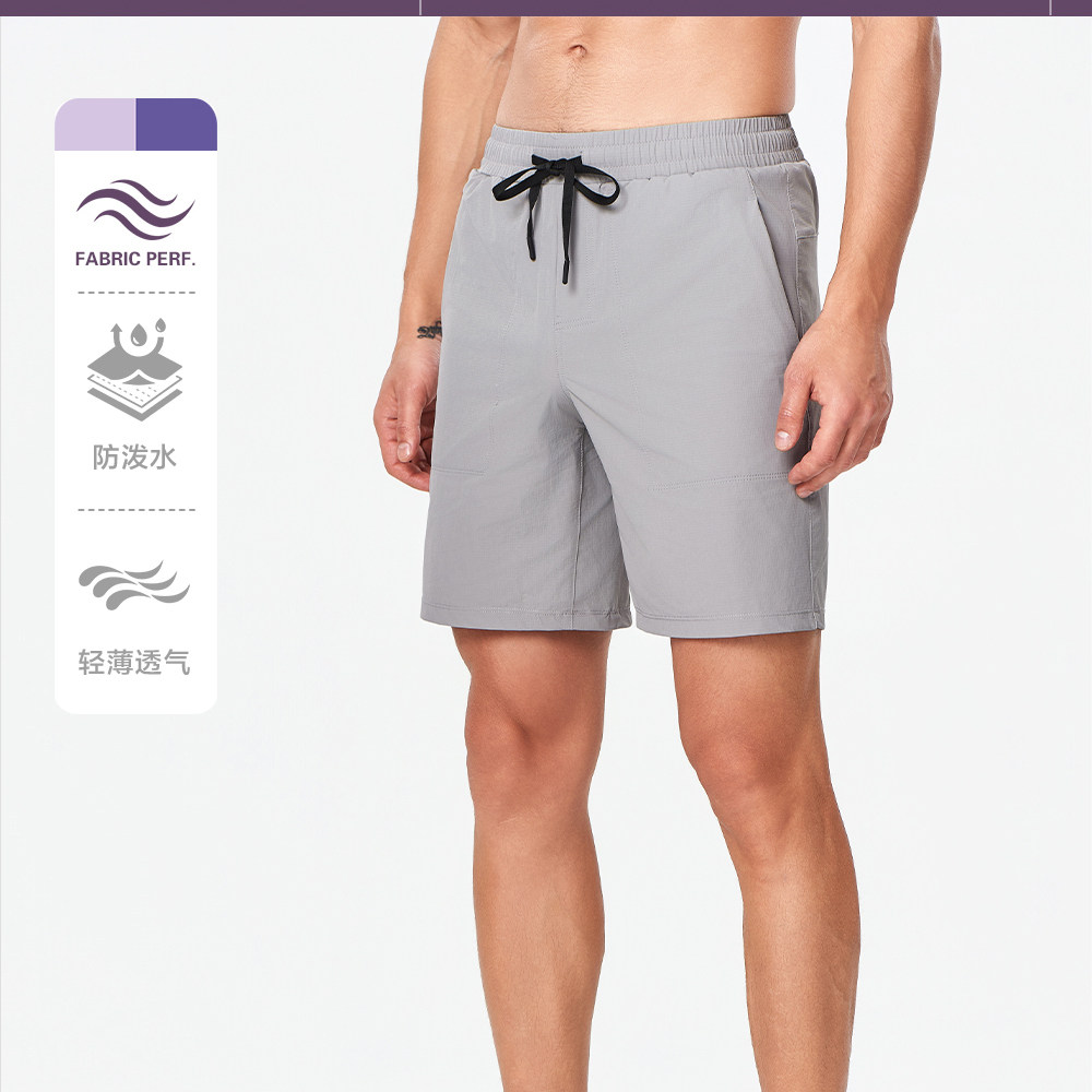 男士速干运动短裤透气速干马拉松夏季透气防泼水宽松健身五分裤