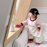 2024春新款嬰兒哈衣新生兒韓版童裝衣服0-1歲寶寶居家服外出服
