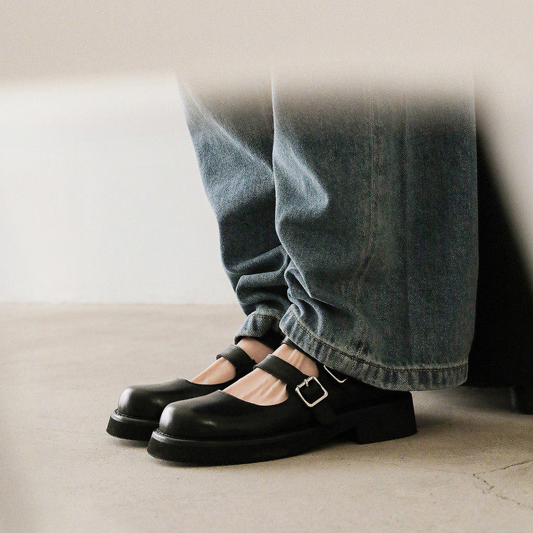 圆头粗跟橡胶发泡胶粘工艺羊皮玛丽珍鞋,女鞋,玛丽珍鞋,淘宝优惠券,粉丝福利购,淘宝优惠卷