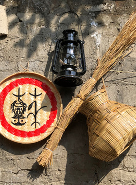 鱼篓怀旧装饰品餐厅渔家墙饰农家
