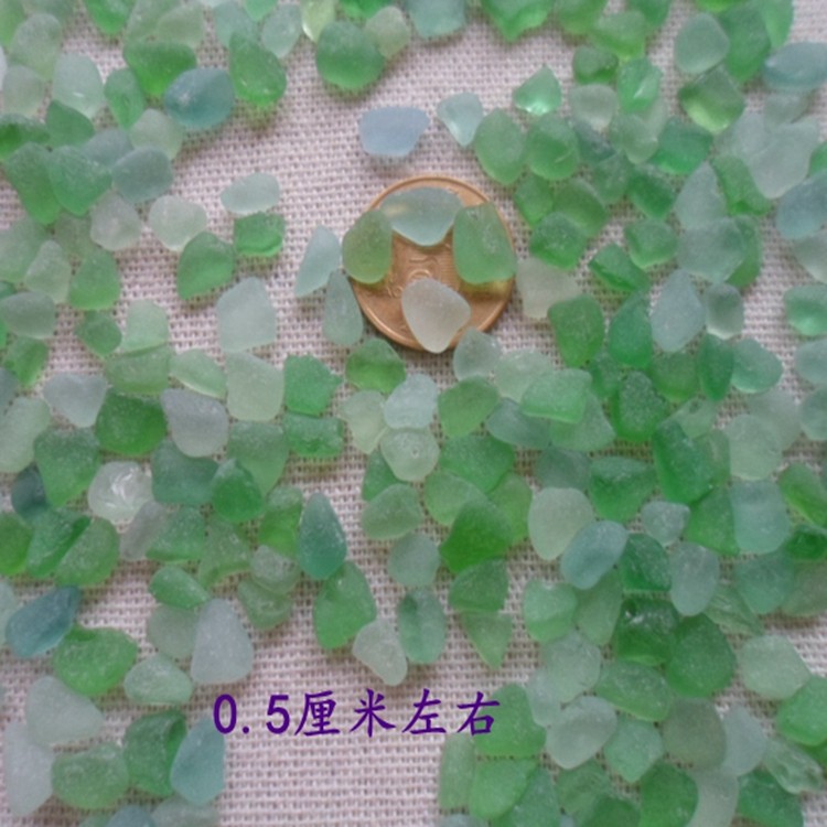 手工天然海玻璃尺寸极小