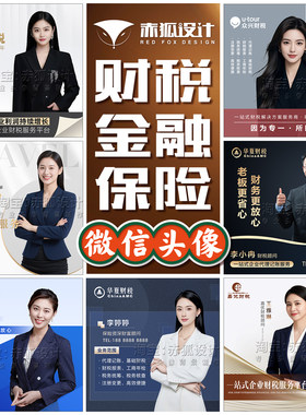 金融保险财税代理记账公司企业财务会计税务微信商务头像设计制作