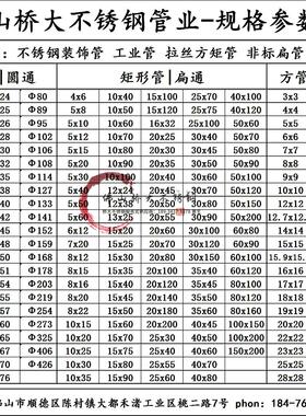 国标SUS201/304/316不锈钢管方管圆管矩形管装饰拉丝方通工业大管