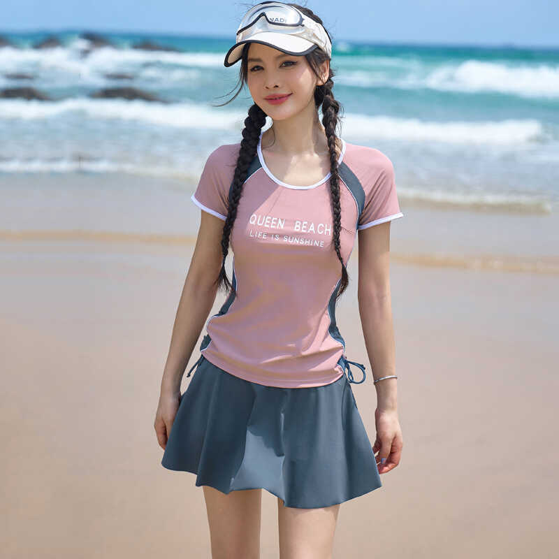 遮肉显瘦泳衣俏皮分体泳装沙滩装