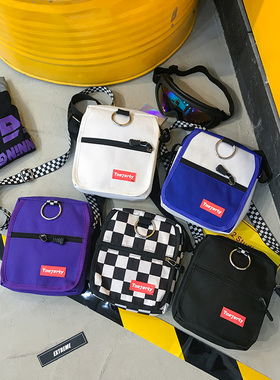 日系原宿风ins斜挎单肩包包女2020新款潮韩版嘻哈土酷蹦迪小方包