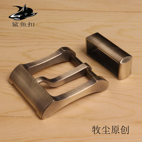 原创实心黄铜精工皮带扣针扣